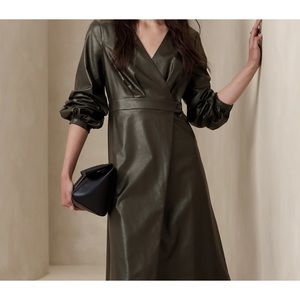 Banana Republic vegan leather dress